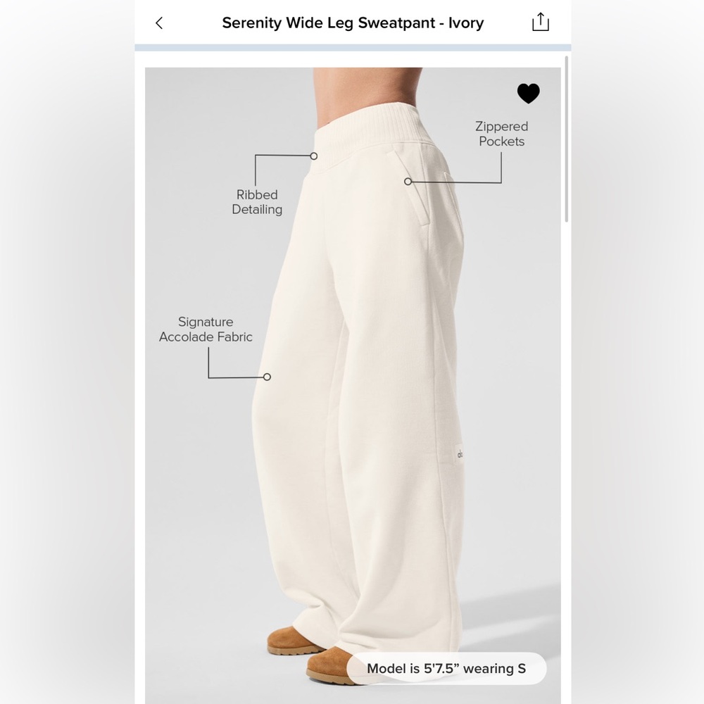 Alo Serenity Wide Leg Sweatpants